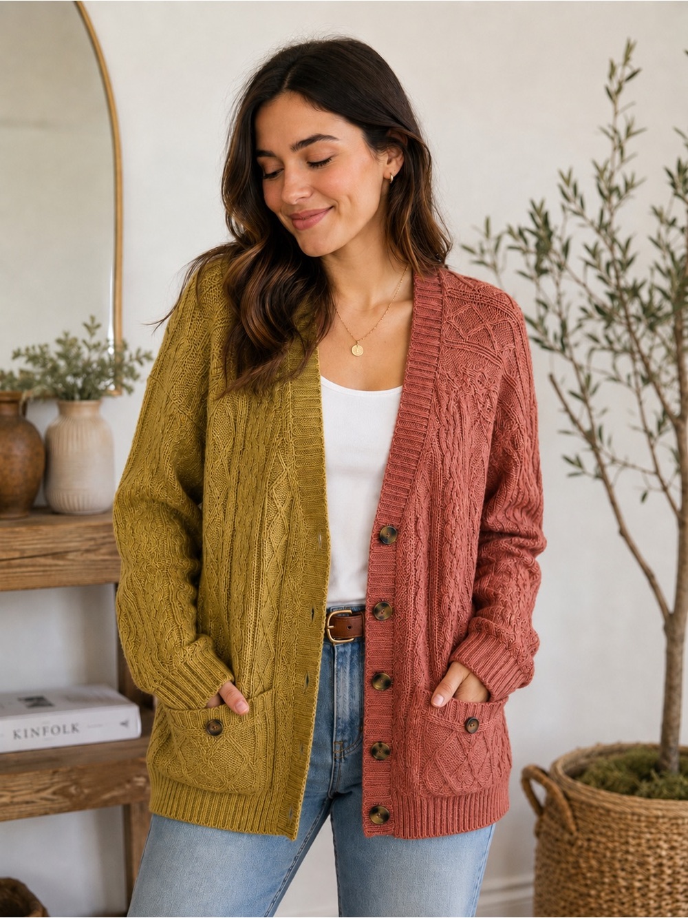 For Love & Lemons Cardigan Sweater Multicolor Sz M